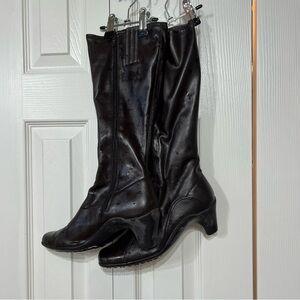 Aresole Women's tall Dark brown  Boots 9 Office comfort sole heel